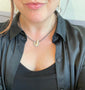 Load image into Gallery viewer, Claire Toggle Necklace with White Diamonds - Art + Soul Gallery
