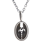 Load image into Gallery viewer, A Digby &amp; Iona sterling silver necklace with a rocket ship design pendant and an oxidized chain.
