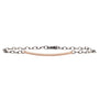 Load image into Gallery viewer, Rose Gold + Diamond Adam Bar ID Bracelet by Rene Escobar. Made of 18K rose gold, white diamonds and an oxidized sterling silver chain. 
