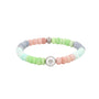 Load image into Gallery viewer, Anzie pastel opal bead bracelet with rondelle-cut opal gemstones, rhodium-plated sterling silver charm, white enamel detailing, and clear topaz stones. Luxury designer gemstone jewelry featuring soft pastel opals and fine silver craftsmanship.

