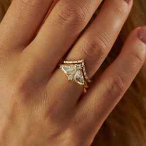 Argent Baguette Diamond Wedding Ring
