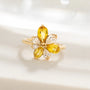 Load image into Gallery viewer, Blossom Lab Grown Yellow Sapphire and Diamond Ring
