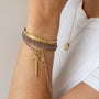Load image into Gallery viewer, Tiny Crescent Moon Charm with Diamonds
