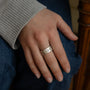 Load image into Gallery viewer, Organic Double Line Multi Sapphire Cigar Band
