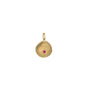 Load image into Gallery viewer, Anne Sportun organic coin charm in 18K yellow gold featuring an off-center star set with a single pink sapphire.
