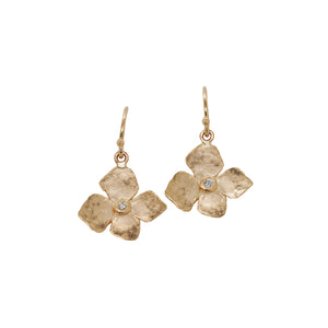 Hydrangea Earrings w/ Diamonds