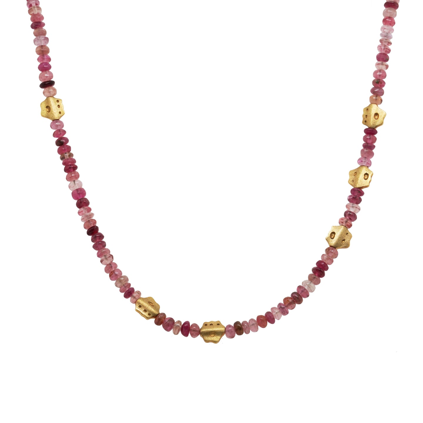 Pink Tourmaline “Flora” Bead Necklace