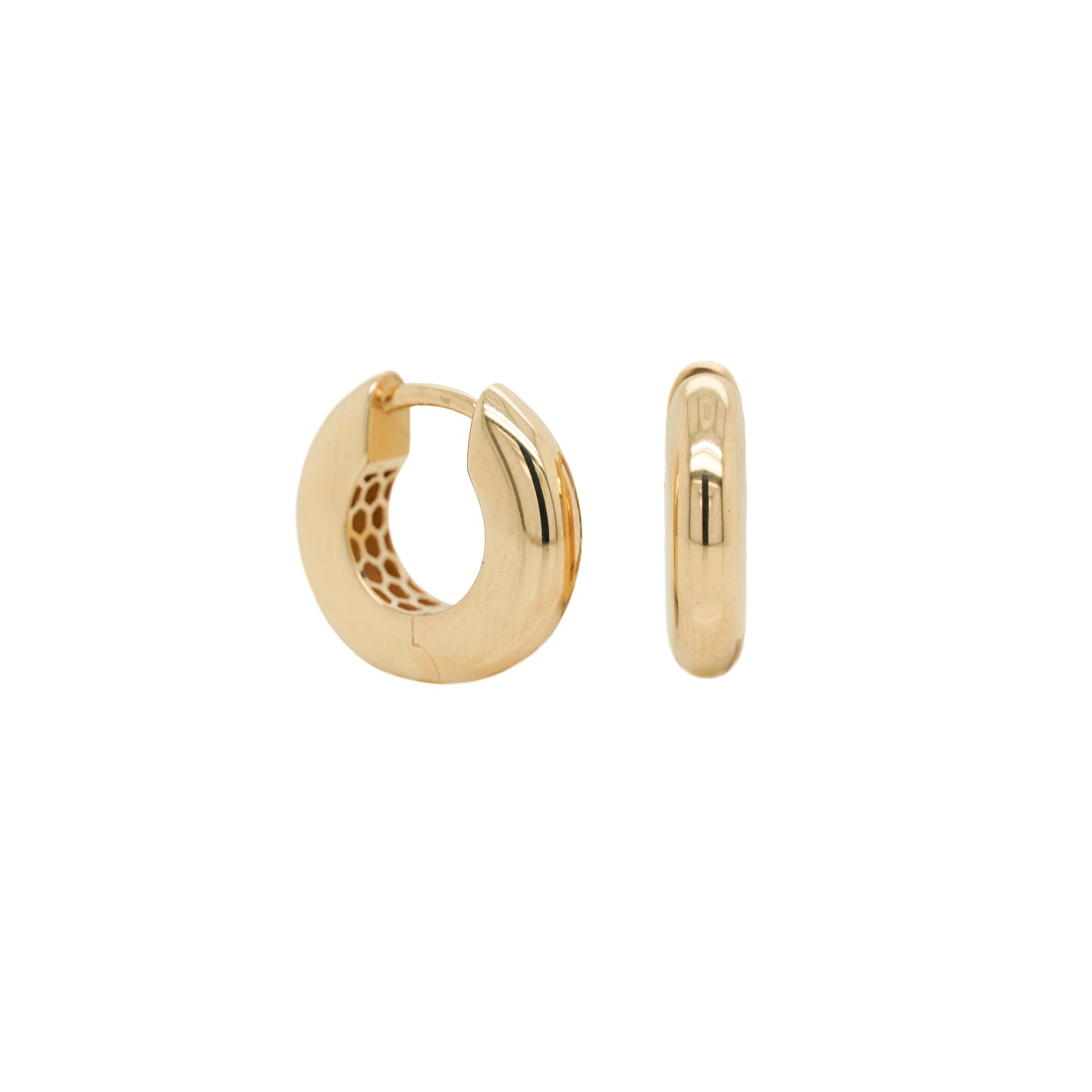 Wide Hollow Constructed Hoops