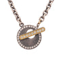 Load image into Gallery viewer, Rene Escobar Claire Toggle Necklace 18k yellow gold sterling silver diamonds

