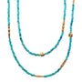 Load image into Gallery viewer, 38" turquoise beaded necklace with Alex Sepkus 18k gold accent beads

