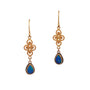 Load image into Gallery viewer, 22k yellow gold and blue opal drop earrings by Ananda Khalsa
