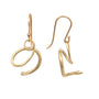 Load image into Gallery viewer, 14k yellow gold tiny snake earrings with one white diamonds set on top of their heads, by Annette Ferdinandsen. 
