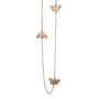 Load image into Gallery viewer, 14k rose and 14k white gold triple butterfly necklace with three butterflys stationed along the chain by James Banks Design. 
