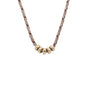 Load image into Gallery viewer, Adjustable desert mix camo paracord necklace with 5 14k yellow gold rondelle beads by Zoe Chicco. 
