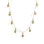 Load image into Gallery viewer, 14k yellow gold cable chain with nine organically shaped stationed flakes by Victoria Cunningham. 
