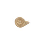 Load image into Gallery viewer, 14k yellow gold signet ring with an evil eye motif and a single bezel set diamond in the center by Victoria Cunningham. 
