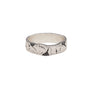Load image into Gallery viewer, Argentium silver ring with an aspen tree bark motif along the band. 
