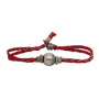 Load image into Gallery viewer, Tahitian Pearl with sterling silver and diamond rondell beads, strung on red multi braided cord and a magnetic closure.
