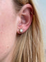 Load image into Gallery viewer, Pearl Stud Earring with Diamond Accent
