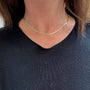 Load image into Gallery viewer, 16" Flat Link Chain w/ Emerald Bead Charm
