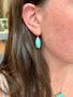 Load image into Gallery viewer, Turquoise and Diamond Drop Earrings
