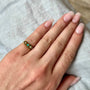 Load image into Gallery viewer, Diamond + Turquoise Flag Signet Ring
