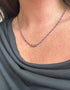 Load image into Gallery viewer, 5mm Gold Rondelle Bead Violet Mix Paracord Necklace
