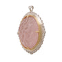Load image into Gallery viewer, Hand Carved Rose Quartz Mixed Metal Necklace
