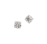 Load image into Gallery viewer, Lab Grown Round Brilliant Cut 4 Prong Set White Gold Earrings
