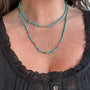 Load image into Gallery viewer, Faceted Turquoise &amp; Yellow Gold Beaded Necklace
