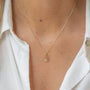 Load image into Gallery viewer, Moonstone Heart and Diamond Necklace
