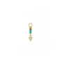 Load image into Gallery viewer, 9k yellow gold plaque with bezel set citrine, turquoise, and a white diamond from Metier by Tomfoolery. 
