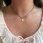 Load image into Gallery viewer, Gold and Turquoise Beaded Necklace
