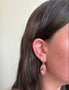 Load image into Gallery viewer, Rhodochrosite + Pearl Waterlily Earrings
