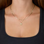 Load image into Gallery viewer, 18" Flat Link Chain w/ Emerald Bead Charm
