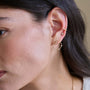 Load image into Gallery viewer, Prong Diamond Circle Earrings

