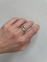 Load image into Gallery viewer, Blue Tourmaline and Diamond Moon Ring
