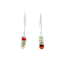 Load image into Gallery viewer, Modern silver earrings with layered opals and sculptural design by Philippa Roberts.
