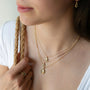 Load image into Gallery viewer, Medium 'Boulder' Pear Diamond Disc Necklace
