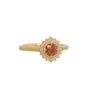 Load image into Gallery viewer, 18k yellow gold ring featuring a one of a kind orange diamonds surrounded by a frame of flush set white diamonds, by Adel Chefridi. 
