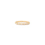 Load image into Gallery viewer, 18k yellow gold seven diamond band featuring seven round diamonds on a white background.
