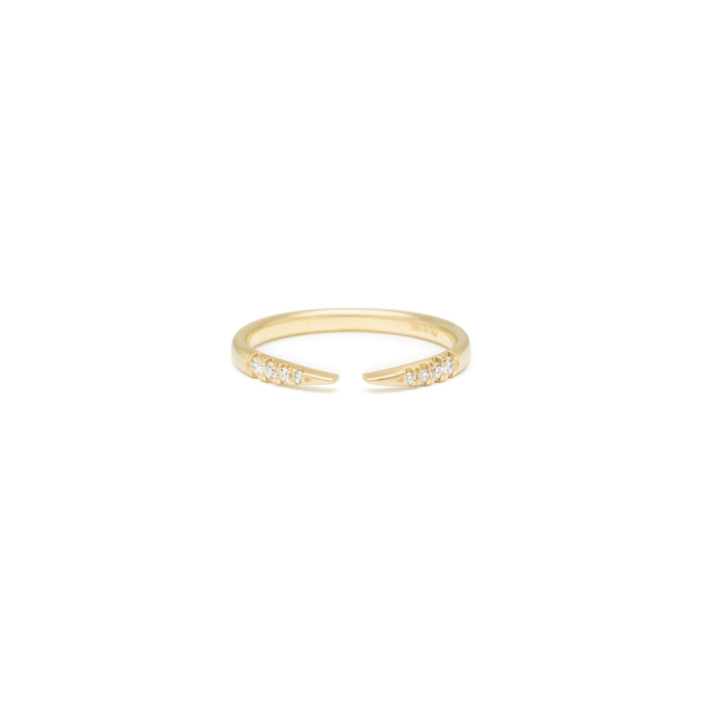 Open Tapered Band with Diamonds