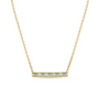Load image into Gallery viewer, Channel Set Baguette Diamond Bar Necklace
