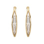 Load image into Gallery viewer, 18k yellow gold tapred diamond baguette earring screw back stud earring by Artemer.
