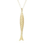 Load image into Gallery viewer, 14k yellow gold cable chain with a diamond eye fish pendant by Victoria Cunningham. 
