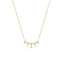 Load image into Gallery viewer, 14K graduated baguette diamond curved bar necklace

