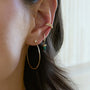 Load image into Gallery viewer, Malachite Bullet Huggie Hoops
