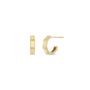 Load image into Gallery viewer, A pair of 14k yellow gold octagon-shaped hoop earrings with a stud post from Zoe Chicco
