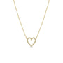Load image into Gallery viewer, Zoe Chicco 14k yellow gold chain necklace with a diamond bezel heart-shaped pendant.
