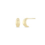 Load image into Gallery viewer, 14k gold tapered half round small huggie hoop earrings by Zoe Chicco
